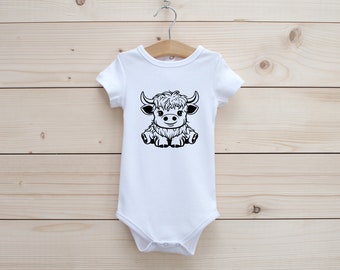 Cow One Piece, Shetland Cow, Baby Bodysuit, Gift For Baby