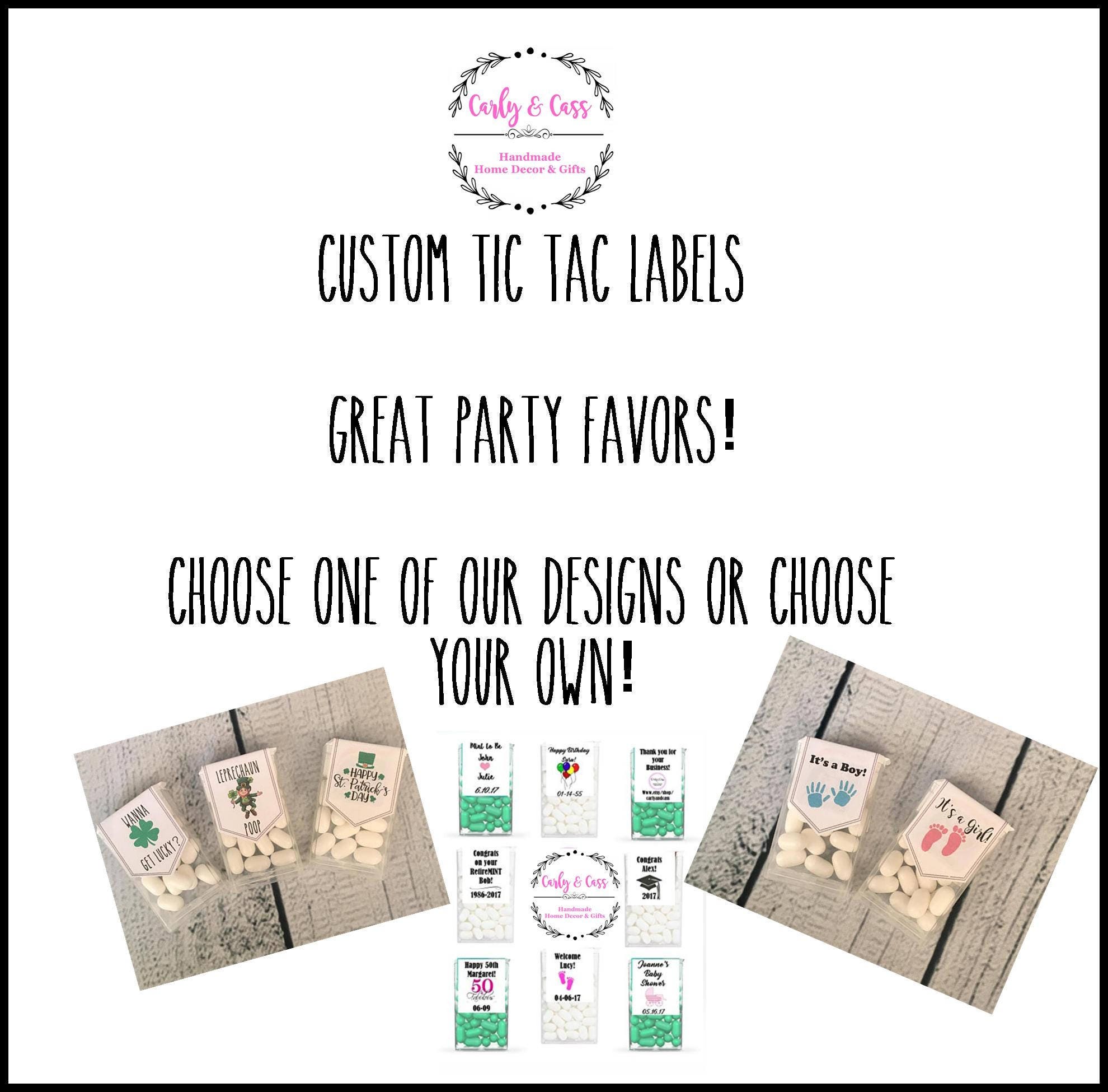 Custom Tic Tac Box labels Custom Party Favor Trade Show Hand Etsy