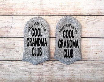 Grandma Socks, Cool Grandma Socks, Cool Grandma Club, Funny Socks, Funny Grandma Gift