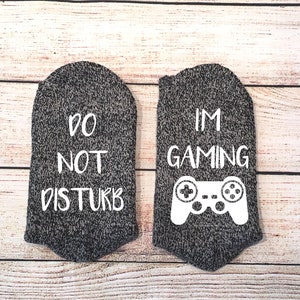 Do Not Disturb I&#39;m Gaming Socks, Gamer Socks, Video Game Socks
