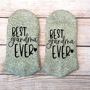 Best Grandma Ever Socks, Gift for Grandma, Number One Grandma, Stocking Stuffer