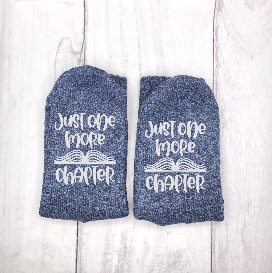Just One More Chapter Socks, Book Socks, If You Can Read This, Book ...