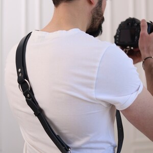 Shoulder Camera Strap Vegan Leather Single Camera Harness Double Camera ...