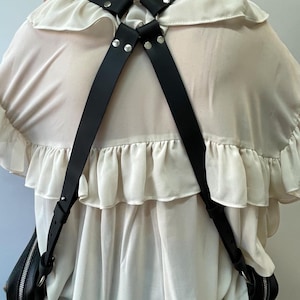 Bolso bandolera de cuero estilo rave, cartera para teléfono estilo festival, bolso con arnés estilo Burning Man, monedero con estampado de leopardo estilo western, cadena Steampunk