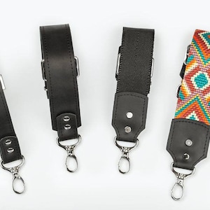 Correa de bandolera Correa de guitarra de cuero para bolso Correa de bolso de cuero ajustable Correa de hombro Correa de bolso de lona jacquard Correa para teléfono y monedero