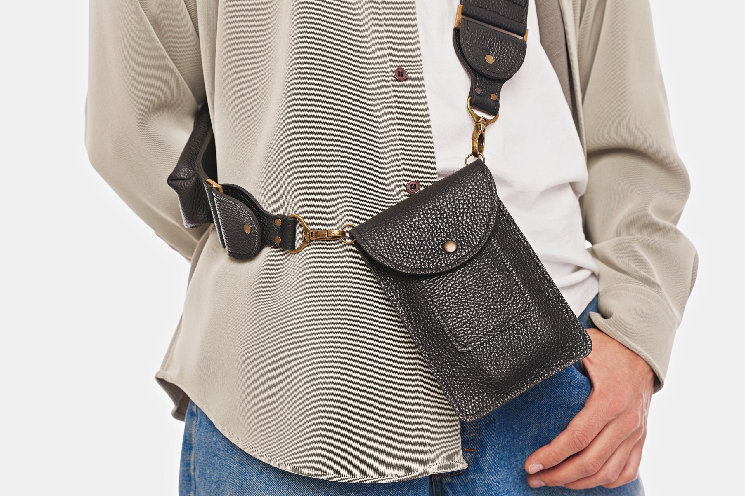 Bolso De Hombro Para Móvil De 6.5" Con Bloqueo RFID - PU Cuero Vintage, Correa Ajustable Y Varios Bolsillos