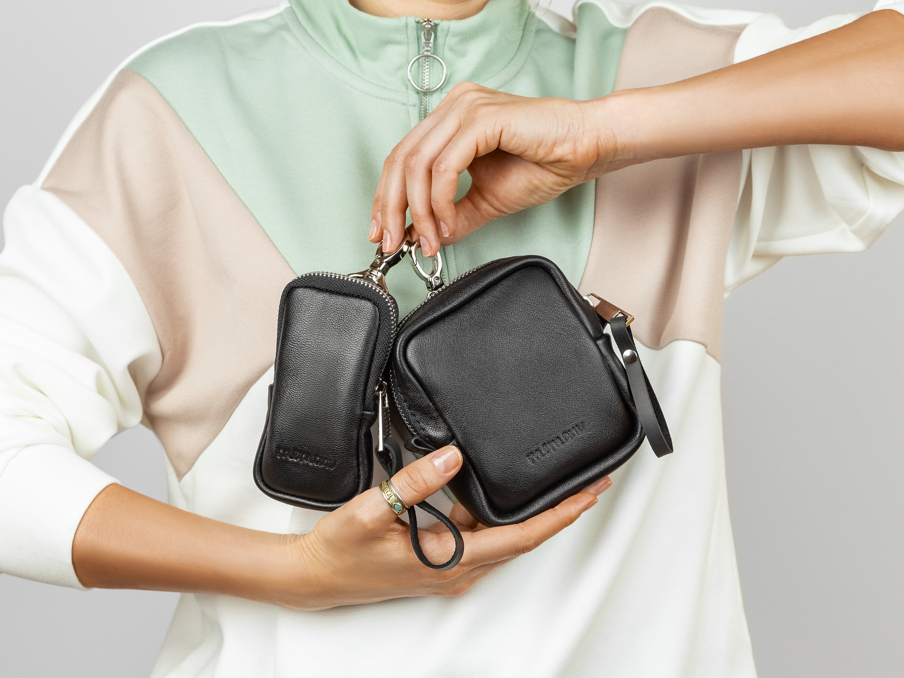 Dragonne Pour Téléphone Knubbuf – Bandoulière Réglable, Pochette Zippée, 4 Couleurs, Pour Shopping Et Voyage