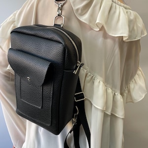 Petit sac à dos végétalien convertible Grand sac à bandoulière pour femme Mini sac à dos fait main Sac à bandoulière esthétique surdimensionné Sac à dos de voyage
