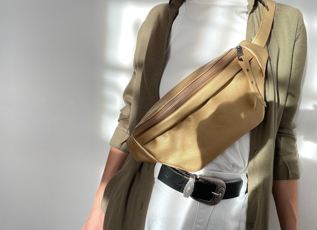 Leather Sling Bag for Women,crossbody Chest Bag,handmade Fanny Pack