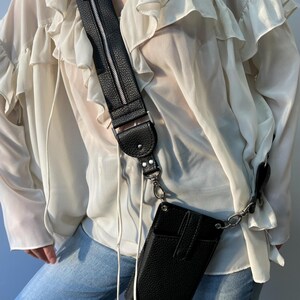 Estuche bandolera utilitario para teléfono, correa de repuesto para teléfono celular, billetera, bolso de cuero vegano, bolso para teléfono, cinturón de bolsillo para festival, para mujer