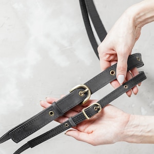Leder Geldbörse Riemen verstellbar Messing Verschluss Crossbody Bügel Tasche Echtes Rindsleder Taschengurt Leder Schultergurt Messengerbag Gurtband