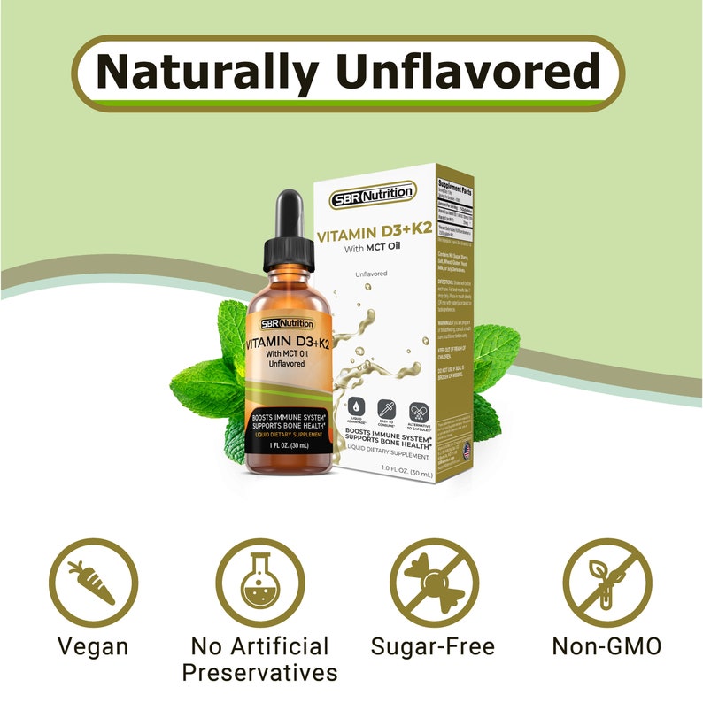 Max Absorption Vitamin D3 K2 MK7 Liquid Drops With MCT Etsy