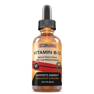 Extra Strength 6000mcg Vitamin B12 Sublingual Liquid Drops Methylcobalamin, VIT B 12 Supports Energy, 60 Servings, Non-GMO, Vegan Friendly,