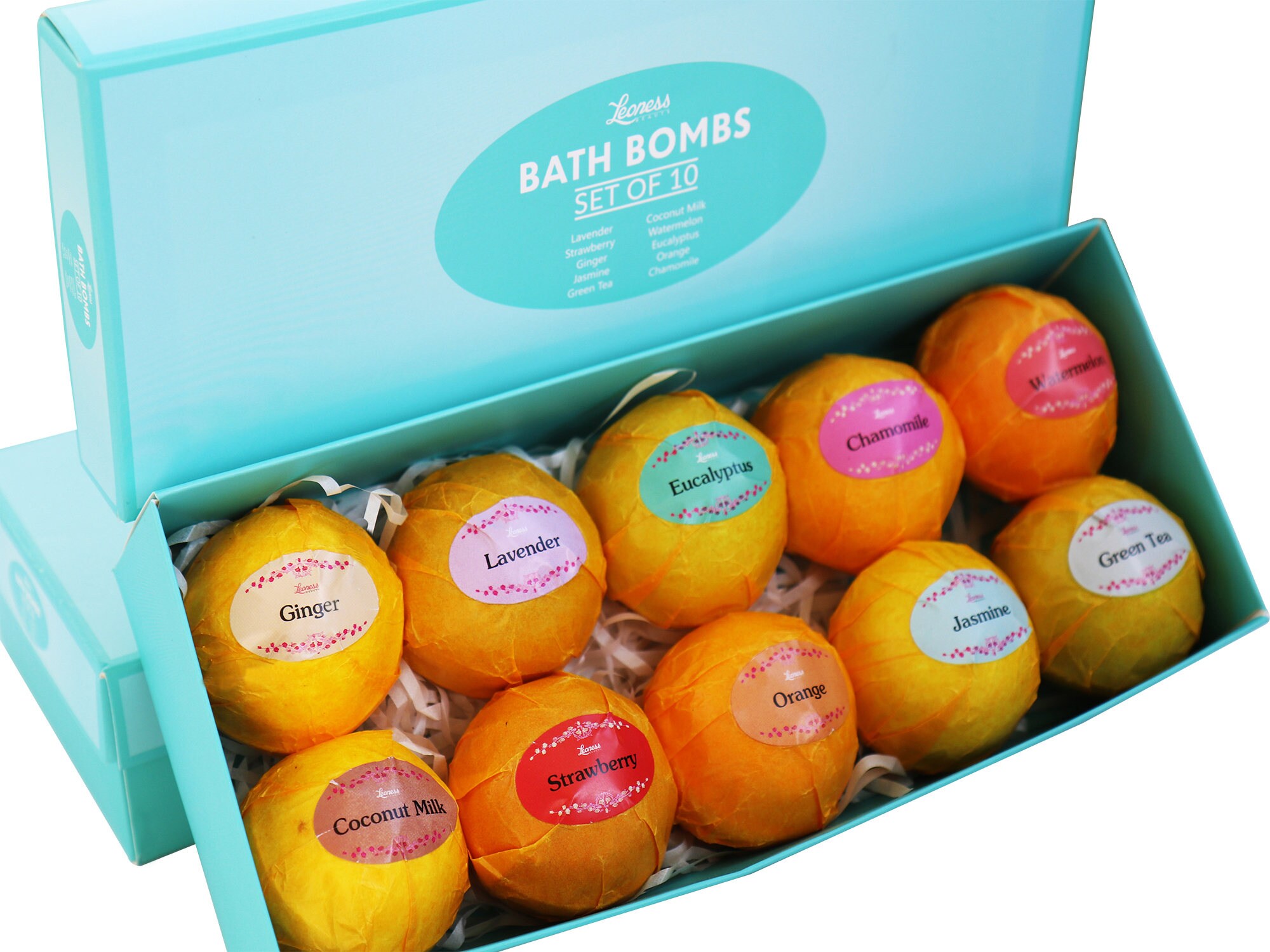 Bath Bombs Gift Set Ten 10 Unique Scents in One Box Etsy