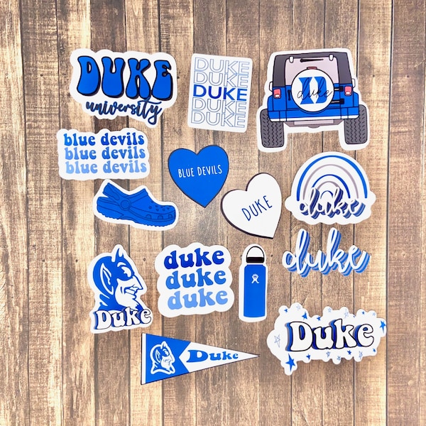 Duke vinyl Die Cut Stickers | Duke University Blue Devils Sticker pack