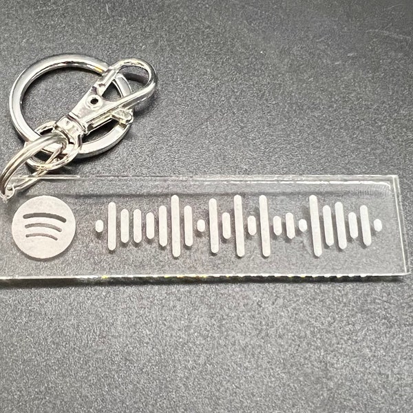 Music Scan Code Keychain / Personalized Keychain Scannable Playlist or Song/ Acrylic Music Code Keychain / Music Gift