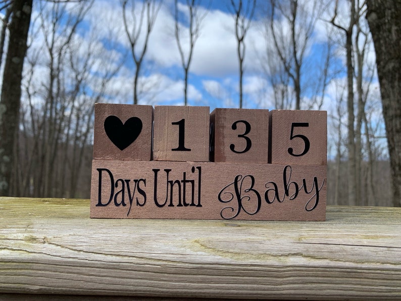 Countdown Block/ Baby Countdown/ Pregnancy Countdown/ Days Etsy