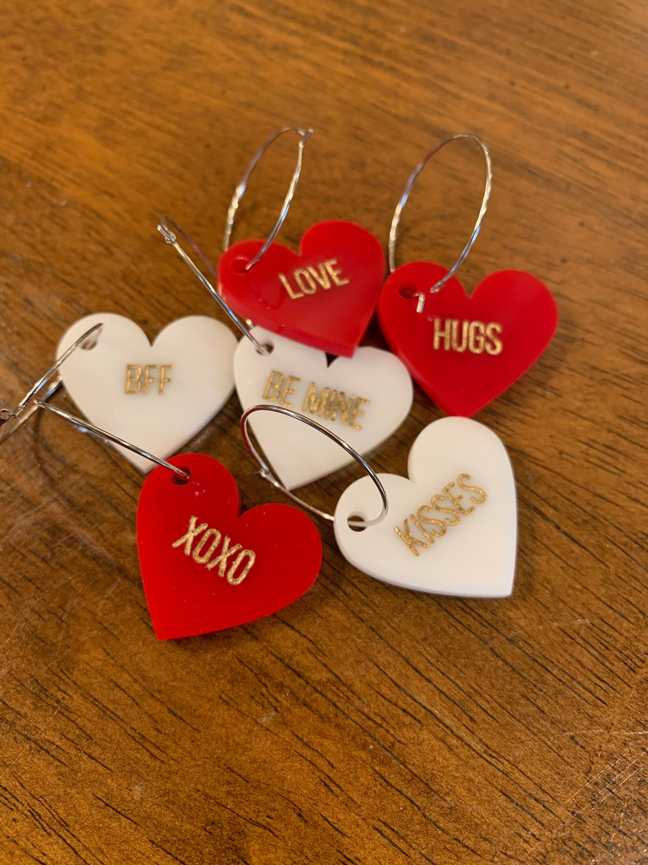Valentines Day Wine Charms/ Engraved Valentines Wine Glass - Etsy Valentines Day Wine Charms/ Engraved Valentines Wine Glass - Etsy