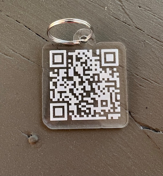 Custom Engraved QR Code Keychain/ Spotify Scan Code Keychain
