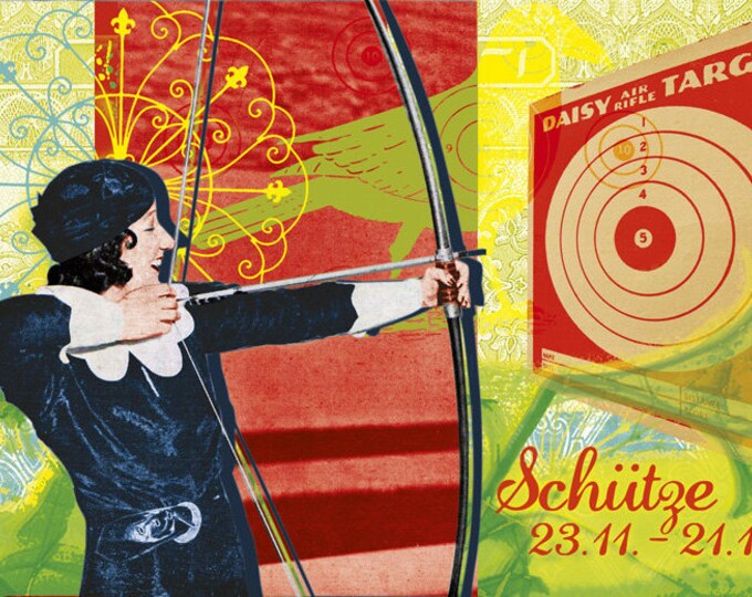 Geburtstagskarte Sternzeichen Schütze 311 Etsy.de