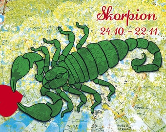 Geburtstagskarte Sternzeichen Skorpion (311)