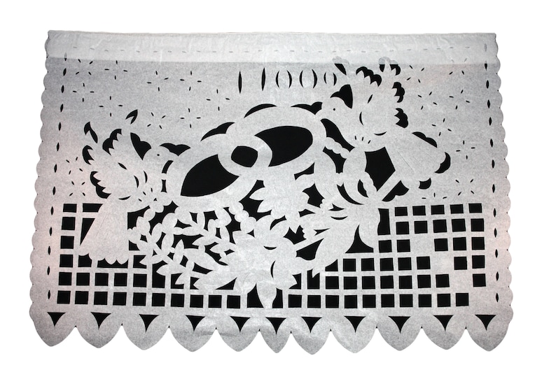 White Wedding Papel Picado Etsy
