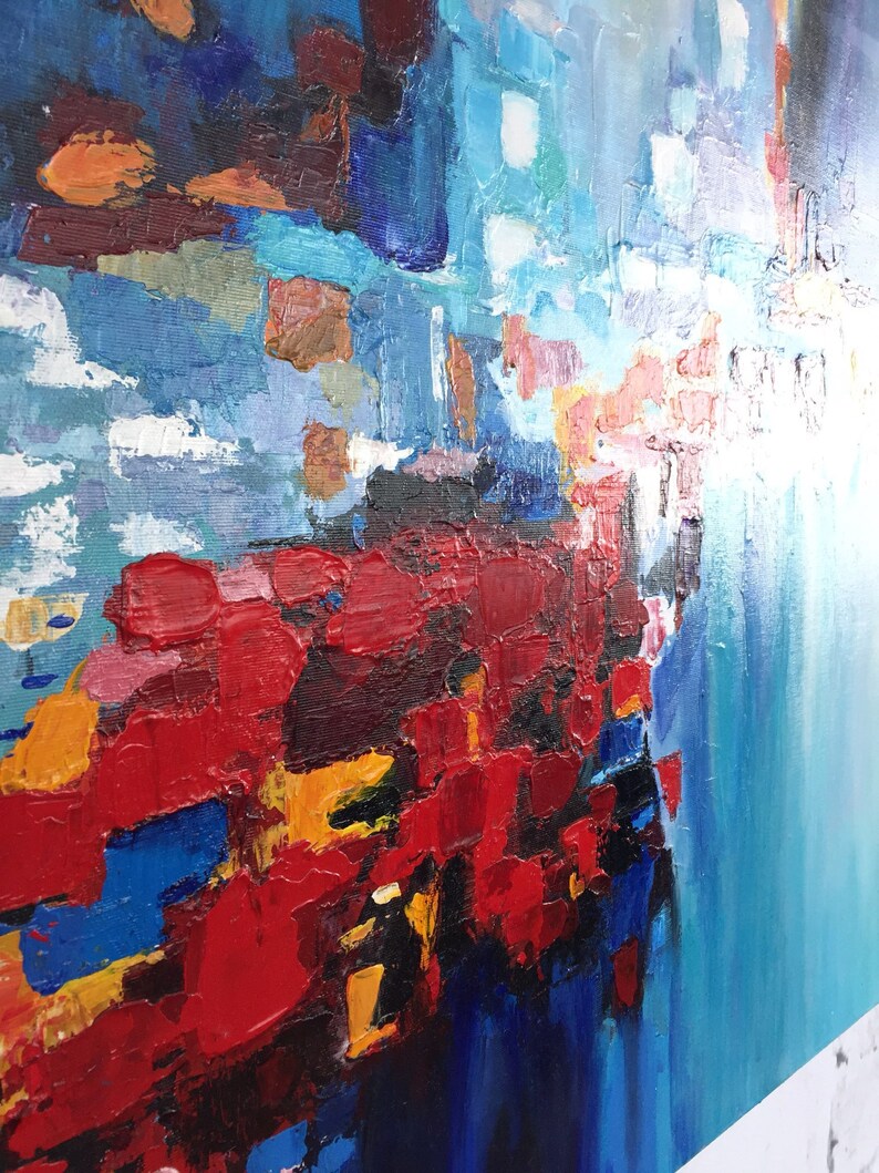 Large Painting On Canvas Oversized Painting Colorful Painting Etsy