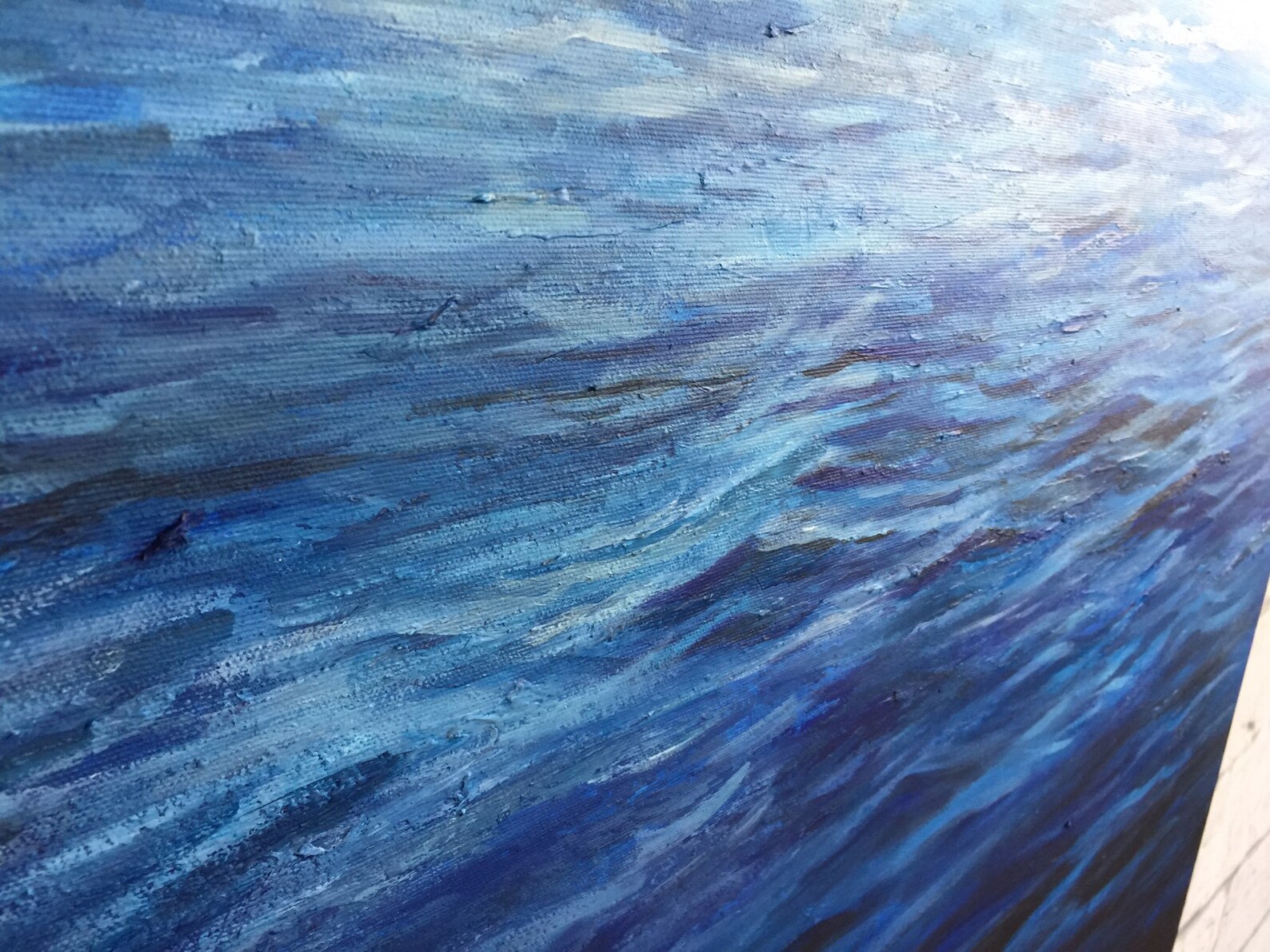 Original Extra Large Ocean Painting on Canvas Acrylic Painting Etsy