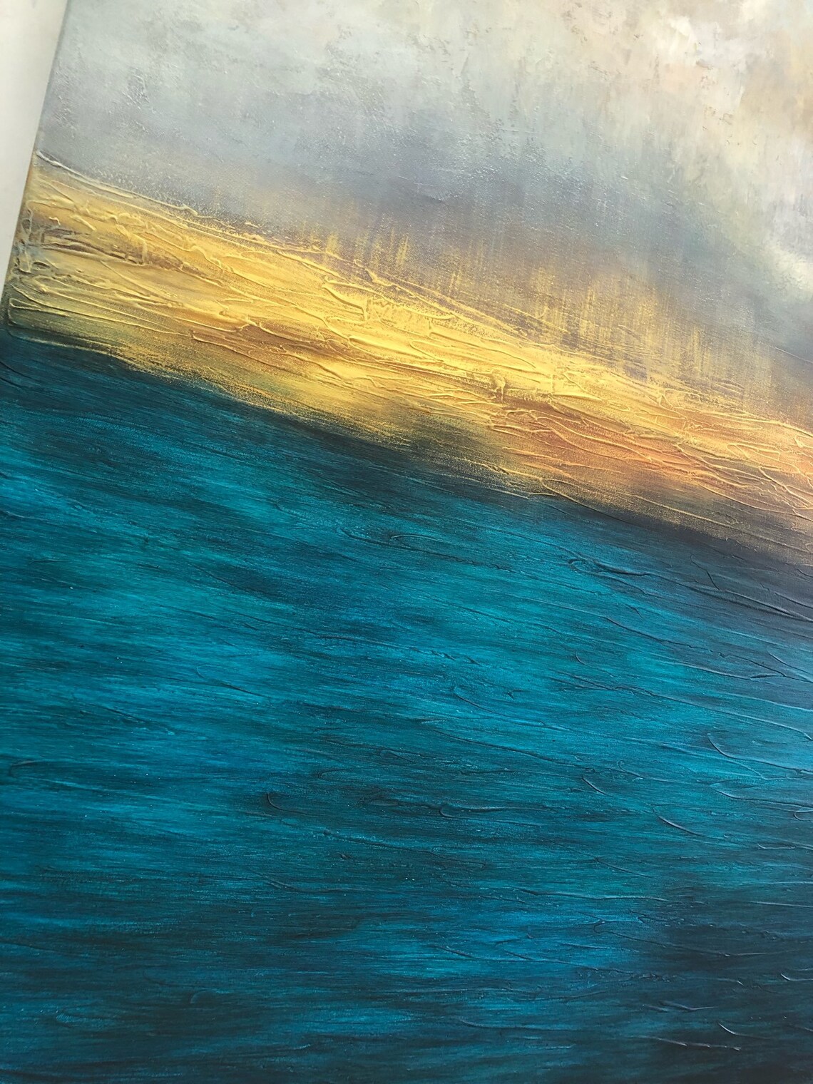 Abstract Paintings On Canvas Original Blue Painting Gray Etsy