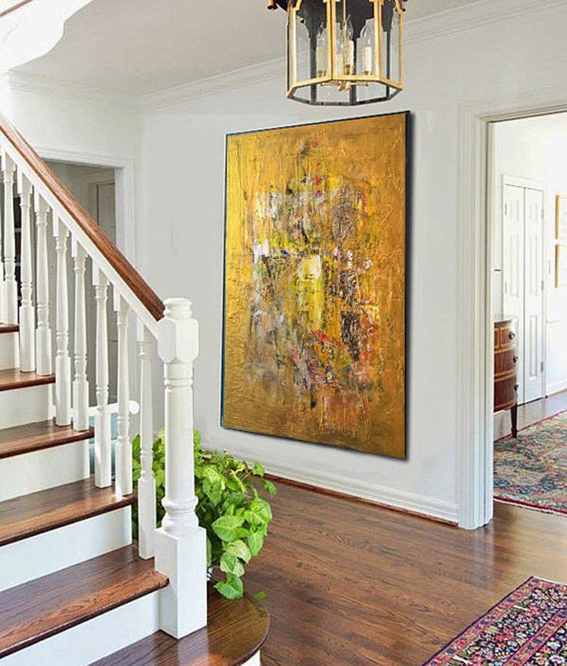 Oversized Framed Canvas Wall Art Extremely Unique Gold Etsy