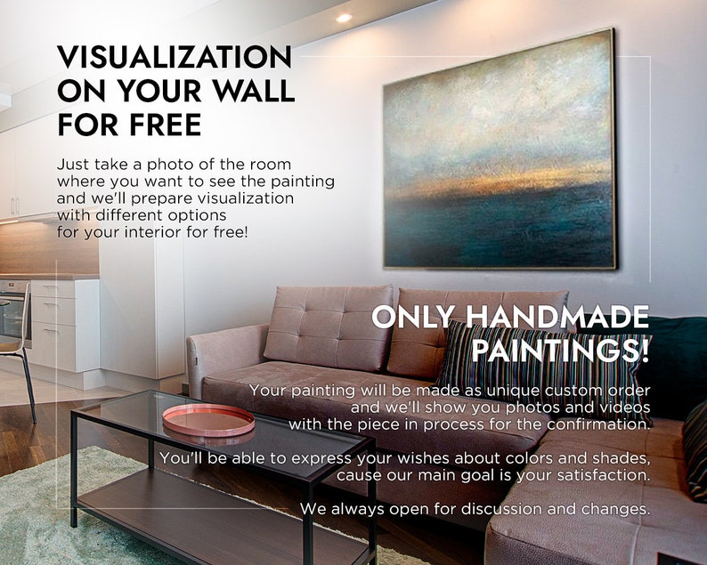 Large Abstract Painting On Canvas White Painting Blue Painting Abstract Oil Painting Original Abstract Canvas Wall Art Office Decor
