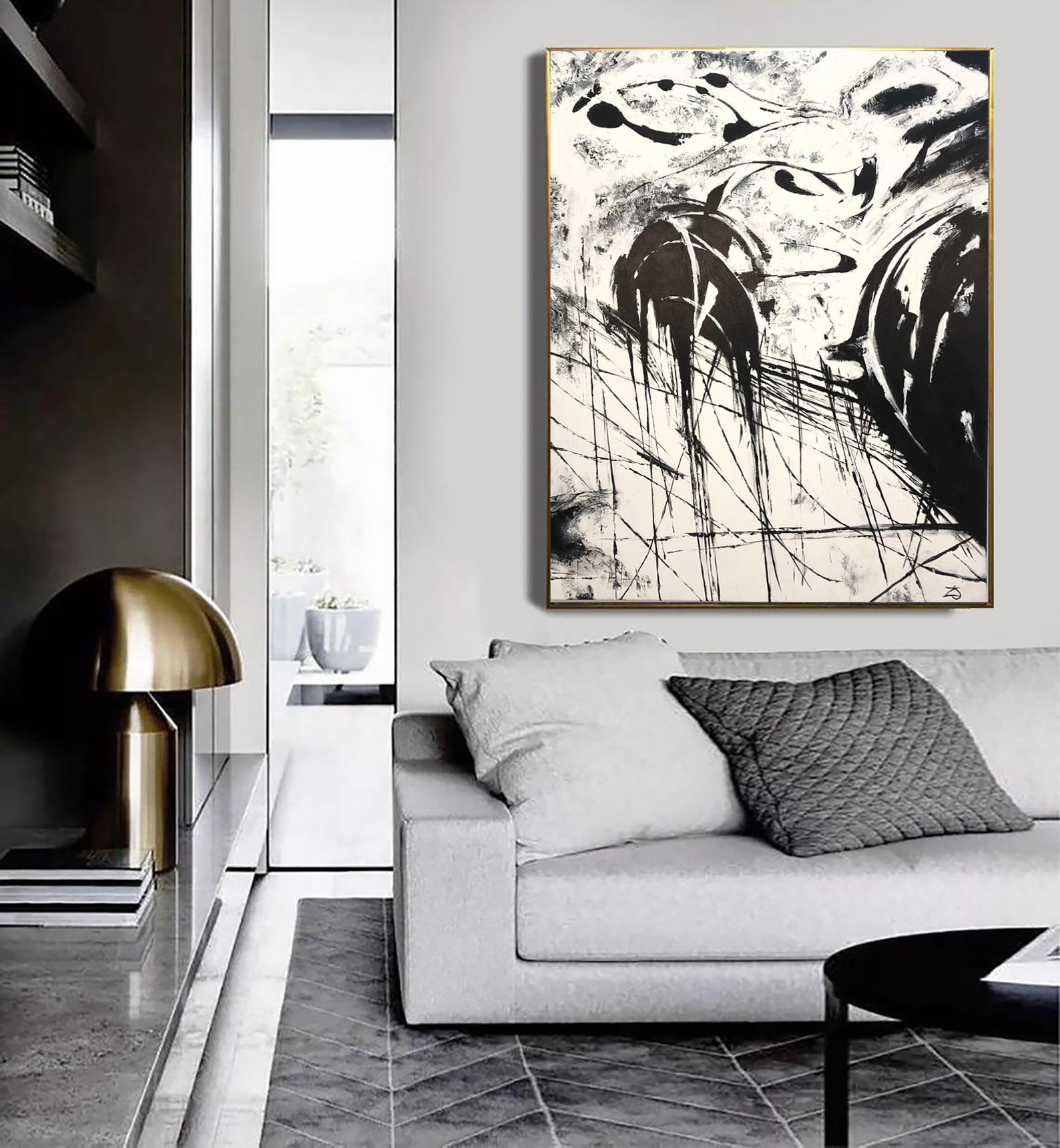 huge black and white wall art
