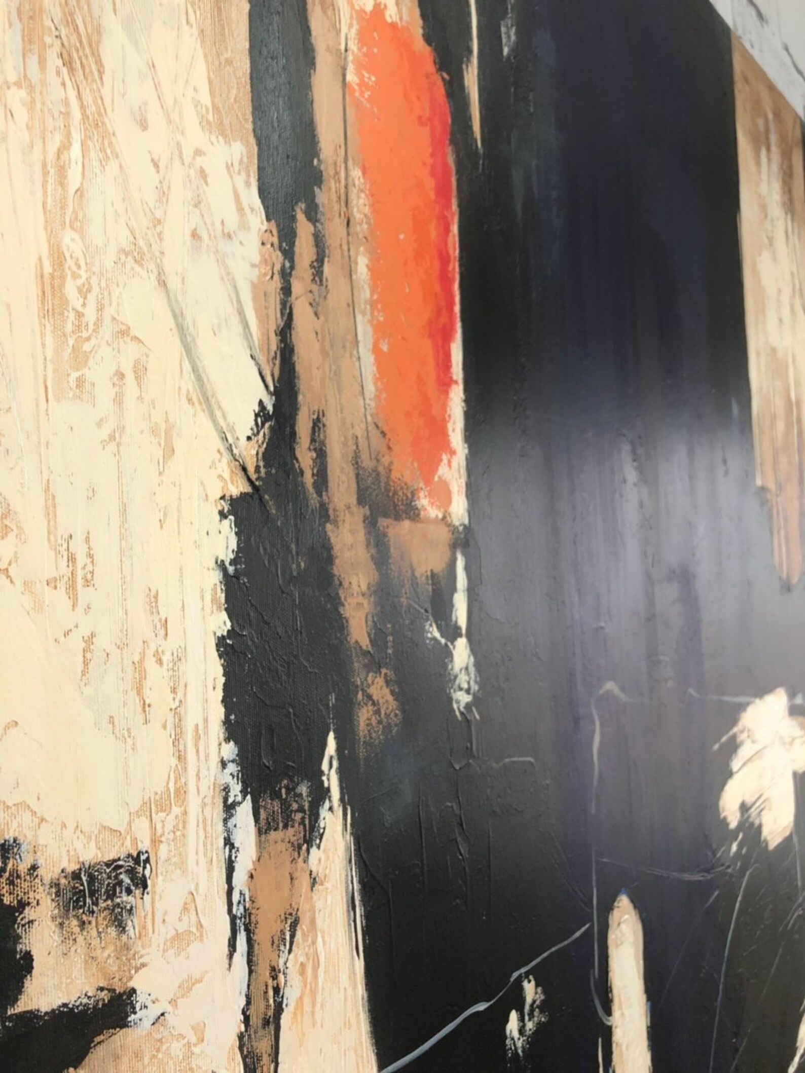 Modern Oil Paintings On Canvas Black Abstract Painting Oil Etsy