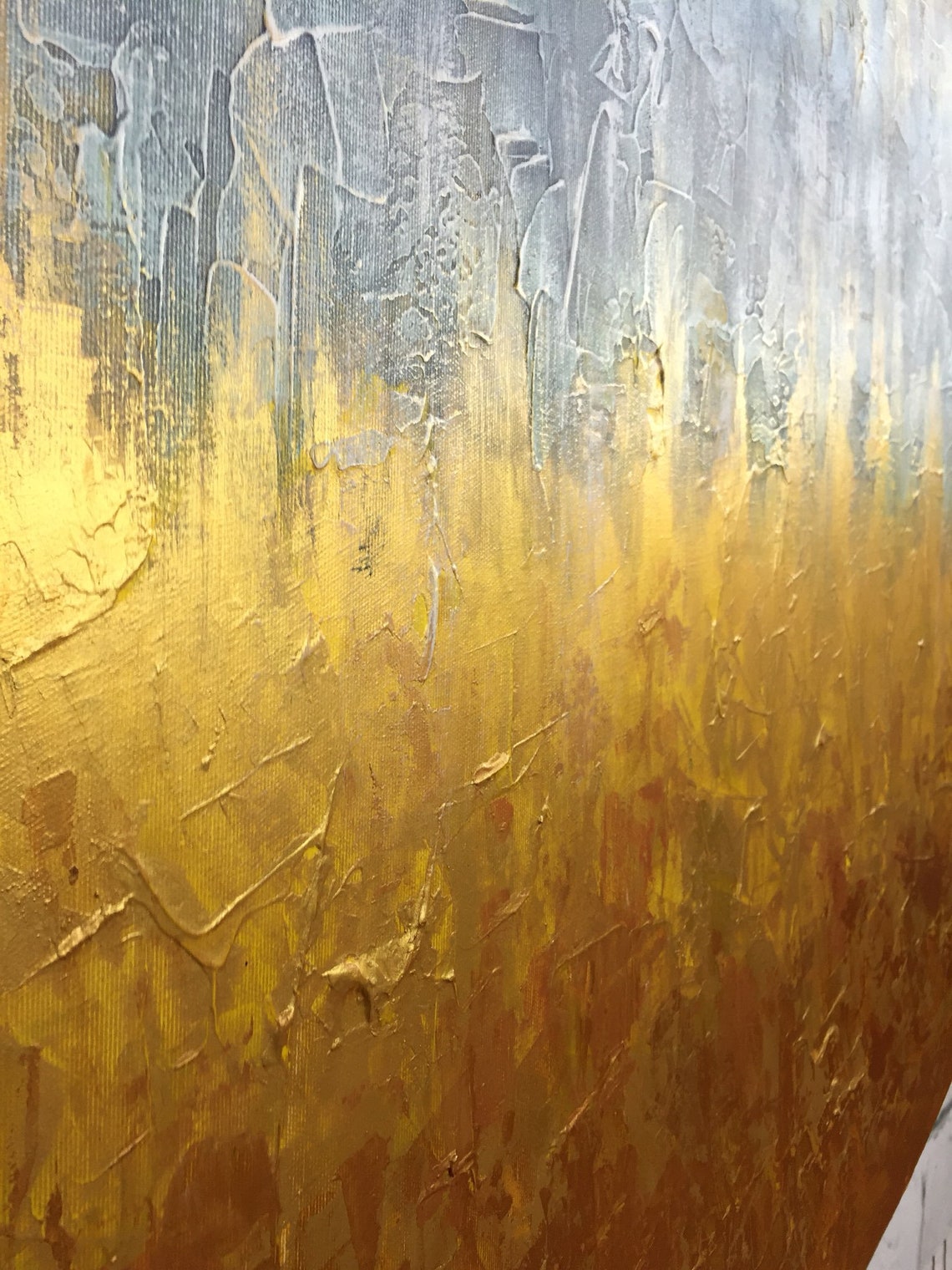 Gold abstrakte Malerei Runde Malerei zeitgenössische Kunst | Etsy