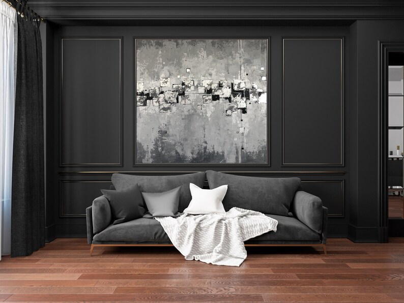 Extra Large Wall Art Canvas Black and White Canvas Wall Art Etsy