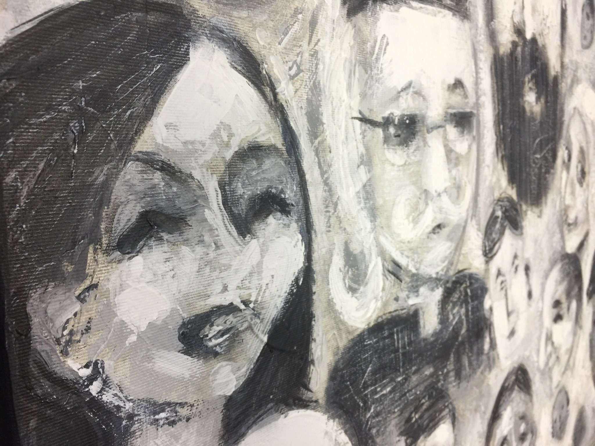 Abstract Faces Set Of 2 Paintings Extremely Unique Paintings | Etsy