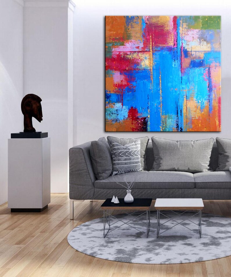Abstract Oil Painting Original Large Oversized Painting Office Etsy