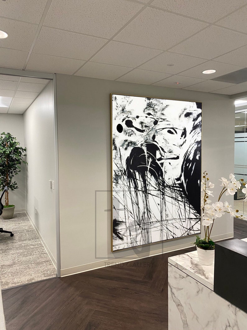 Extra Large Wall Art Canvas Black And White Wall Art Acrylic Etsy