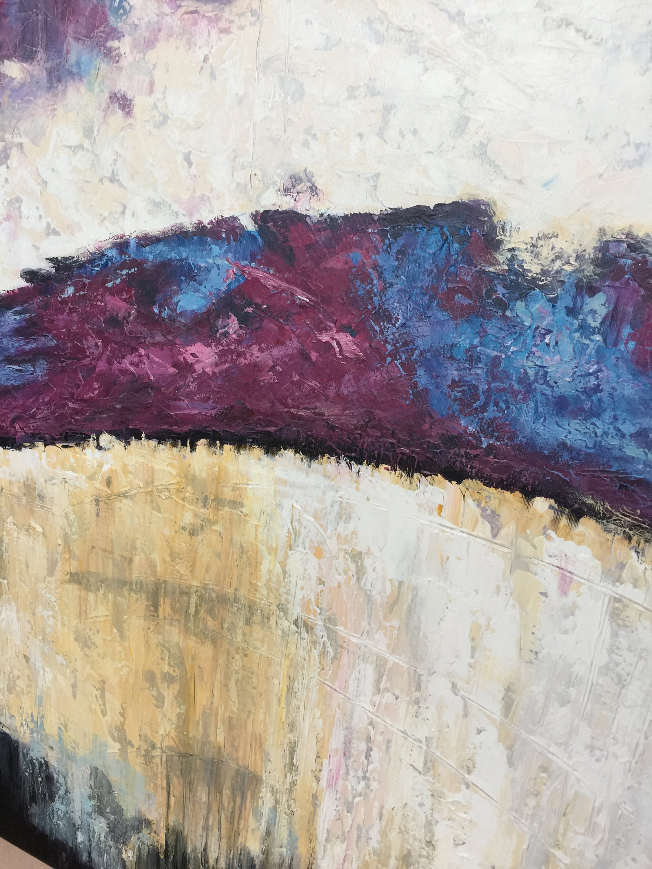 Large Purple Painting Abstract Wall Art Canvas Painting Living Etsy