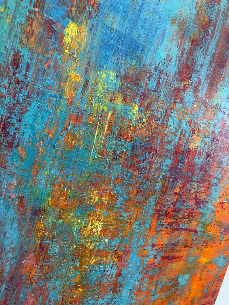Large Colorful Wall Paintings Multicolor Original Acrylic Etsy