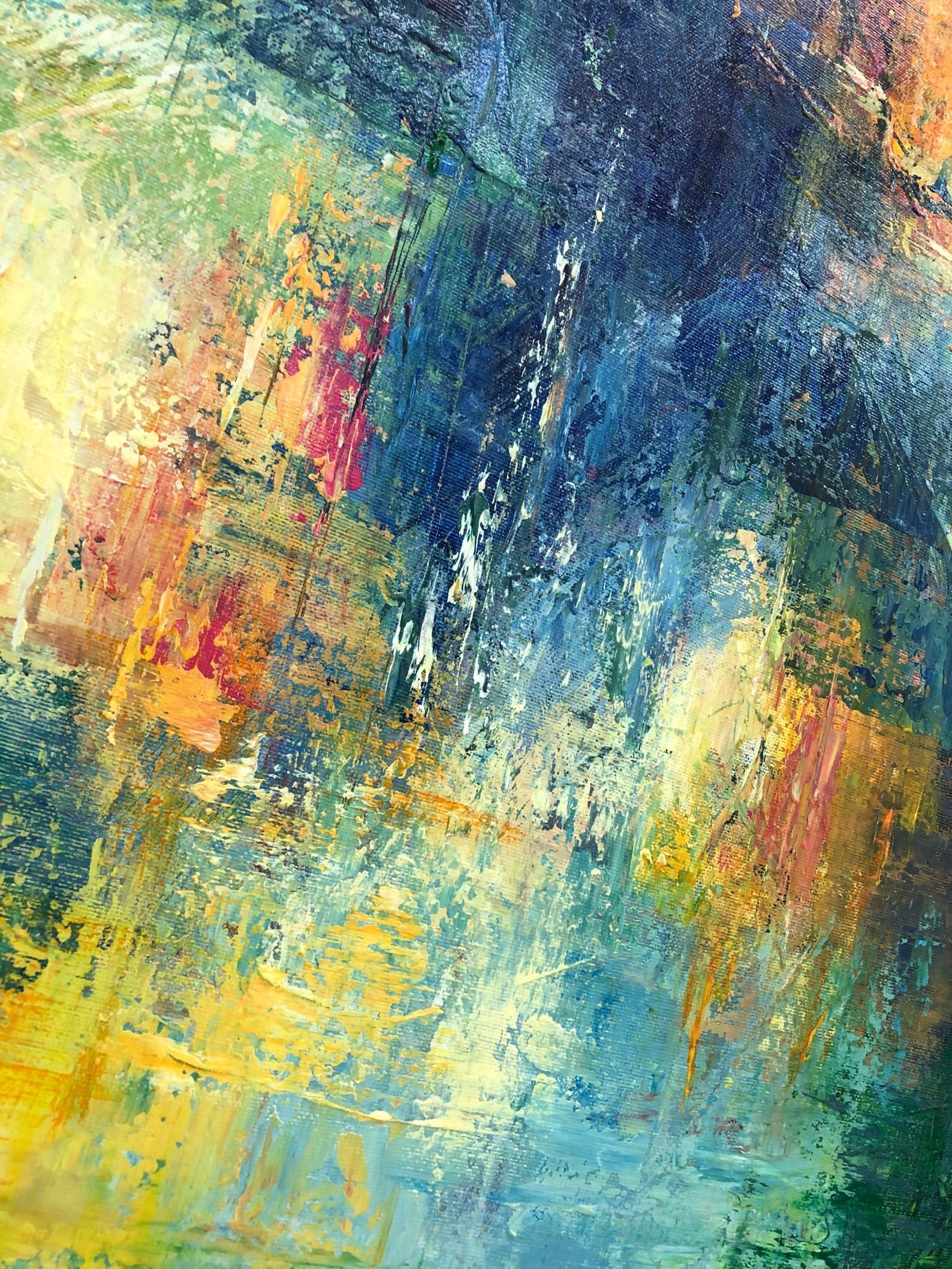Colorful Abstract Paintings On Canvas In Bright Сolors Art | Etsy