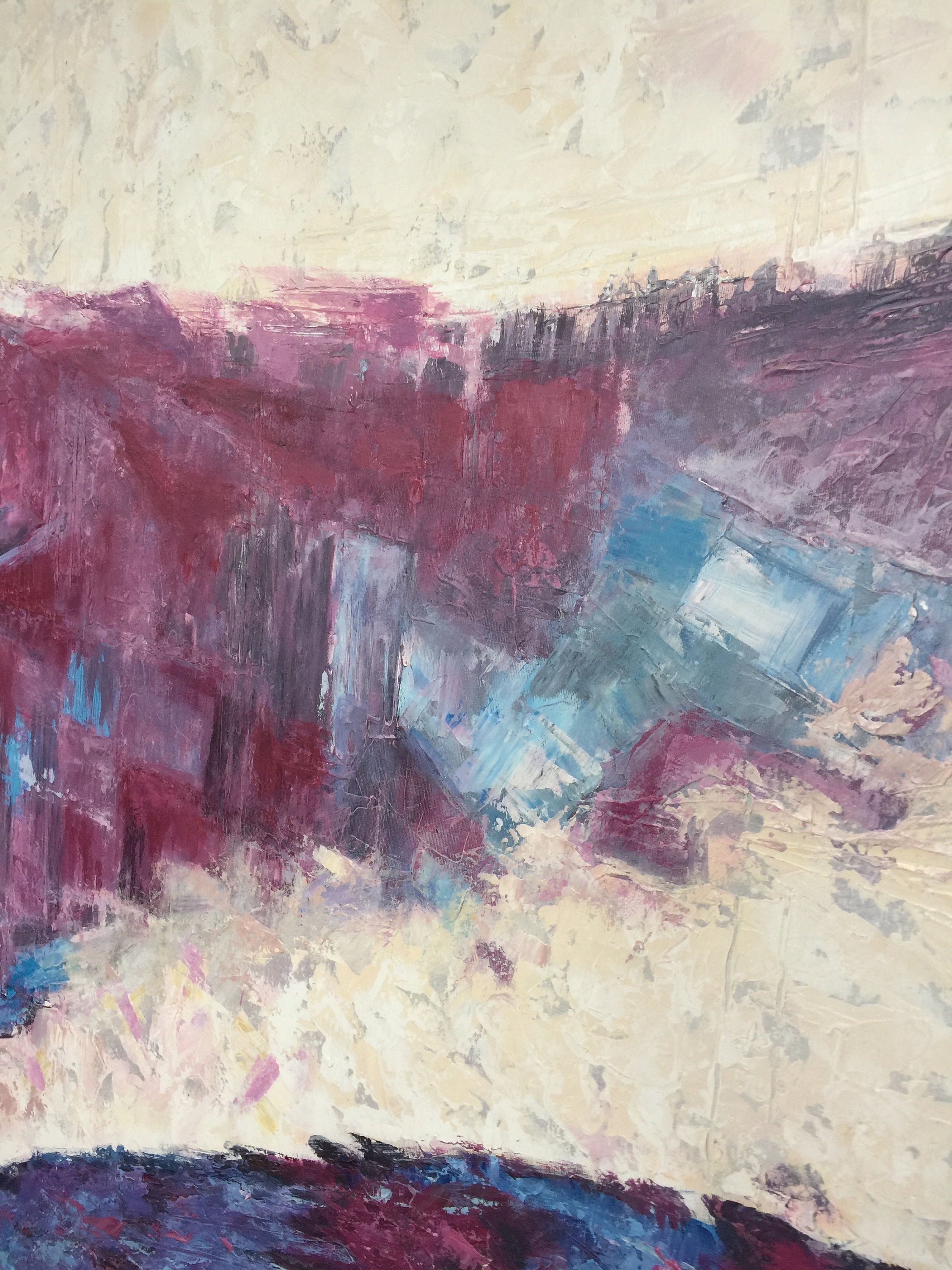 Large Purple Painting Abstract Wall Art Canvas Painting Living | Etsy