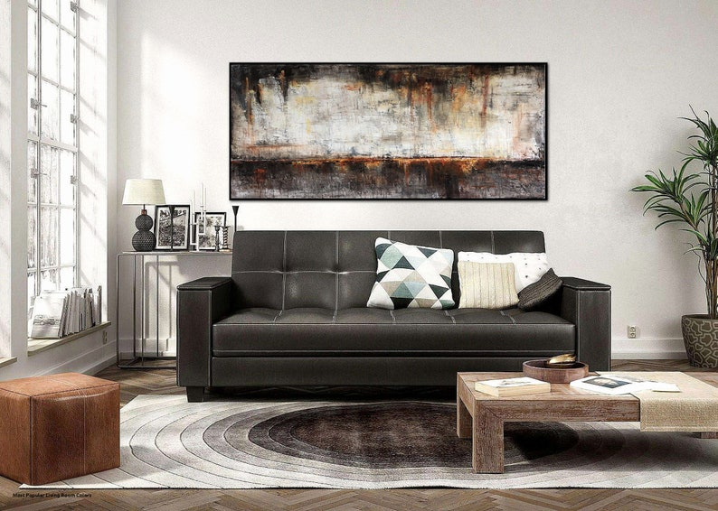 Extra Large Abstract Painting Brown Painting White Painting Etsy
