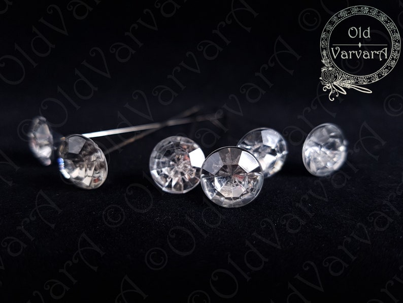 Rhinestone Quality Diamante Pins Clear 12mm x 60mm OASIS\u00ae Florist Craft Wedding