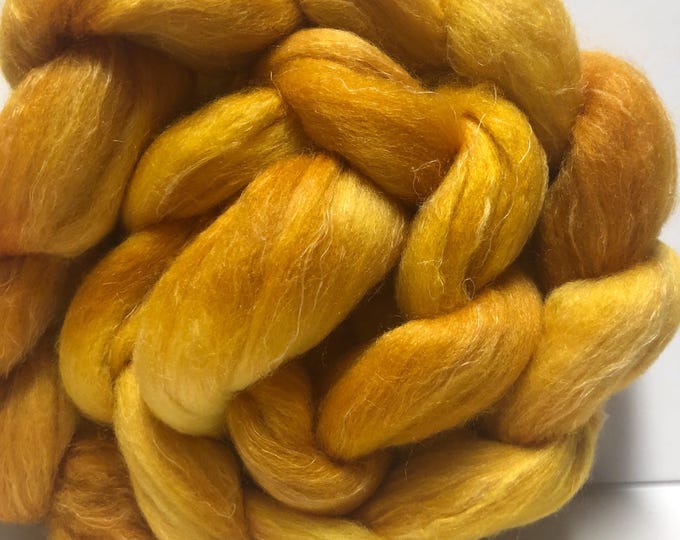 Golden Girls 4 oz Dyed Polwarth/Flax/Tussah Silk
