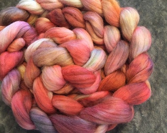 Sunset at the Drive In 4 oz Merino/Firestar Combed Top