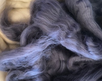 Smoke 1 oz Tussah Silk Combed Top