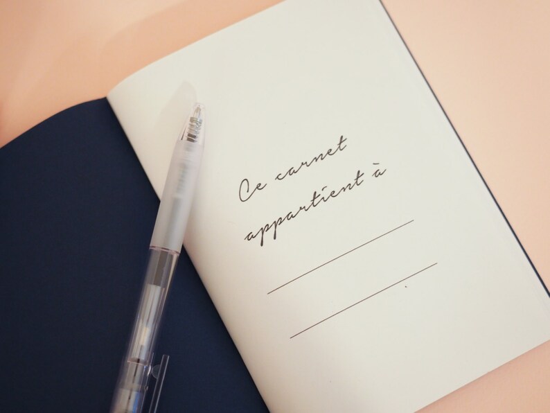 Navy Blue notebook Peas