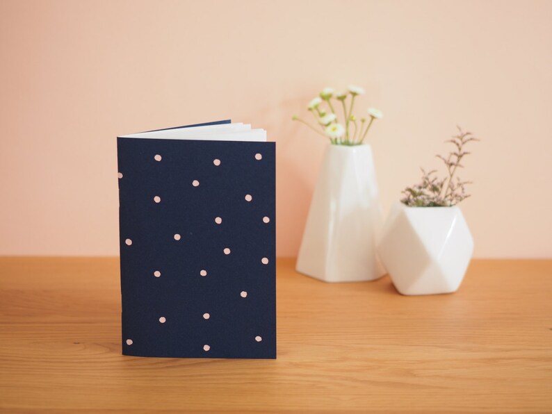 Navy Blue notebook Peas