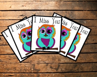 Crying Owl/I Miss You/Printables/PNG/INSTANT download/Download For Cards